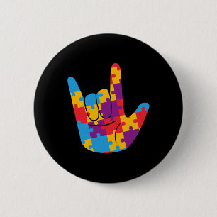 Nationaler Autismus Aufklärungsmonat ASL Liebe Sig Button
