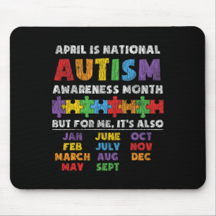 Nationaler Autismus Awerness Monat Autistische Kin Mousepad