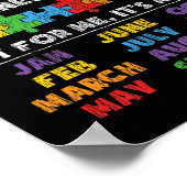 Nationaler Autismus Awerness Monat Autistische Kin Poster (Ecke)