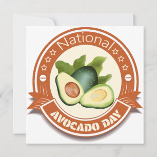 Nationaler Avocado-Tag-Schild und -Abzeichen Feiertagskarte