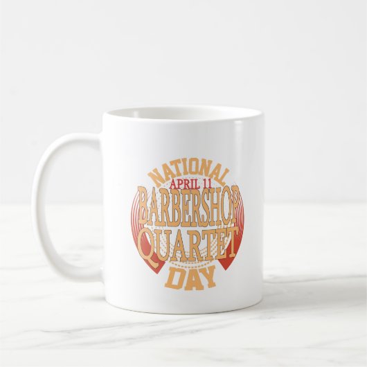 NATIONALER BARBERSHOP QUARTET DAY APRIL 11 GOLD KAFFEETASSE (Links)