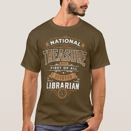 Nationaler Bibliotheksschatz Elegante Wertschätzun T-Shirt (Vorderseite)