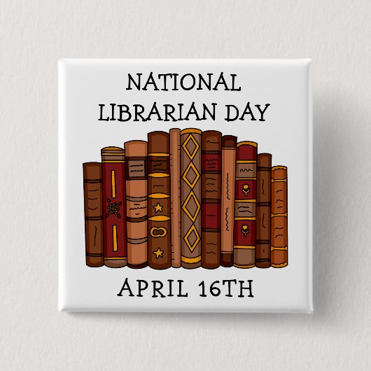 Nationaler Bibliothekstag - 16. April - Schaltfläc Button (Vorderseite)