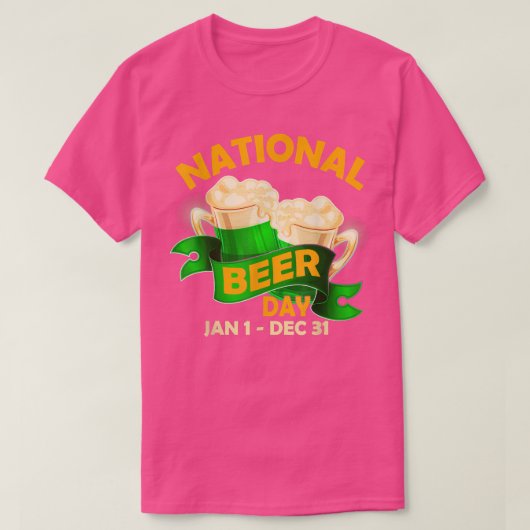 Nationaler Bier Day Funny Beer Drink T-Shirt (Design vorne)