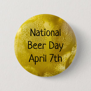 Nationaler Biertag 7. April Lustiger Feiertag Butt Button