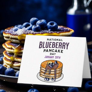 Nationaler Blueberry Pancake Day 28. Januar Karte