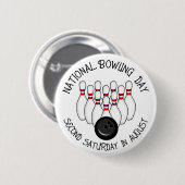 Nationaler Bowling Button (Vorne & Hinten)