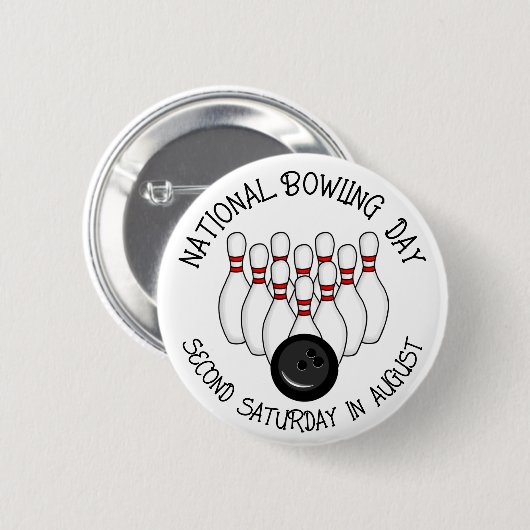 Nationaler Bowling Button (Vorne & Hinten)