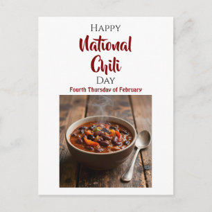 Nationaler Chili-Tag Letzter Donnerstag im Febru Postkarte