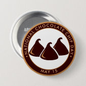 Nationaler Chocolate Chip Day Button (Vorne & Hinten)