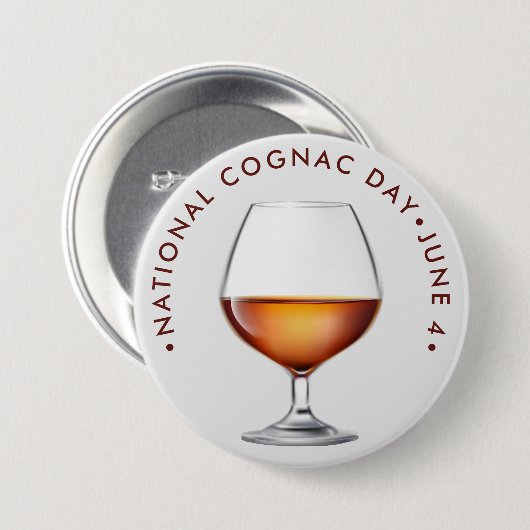 Nationaler Cognac-Tag Button (Vorne & Hinten)
