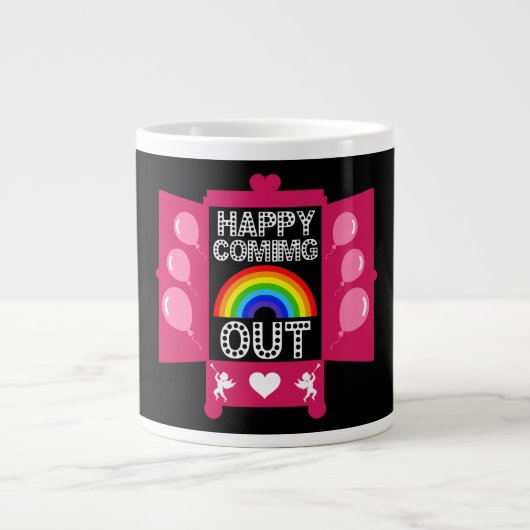 Nationaler Coming Out Day Jumbo-Tasse (Vorderseite)