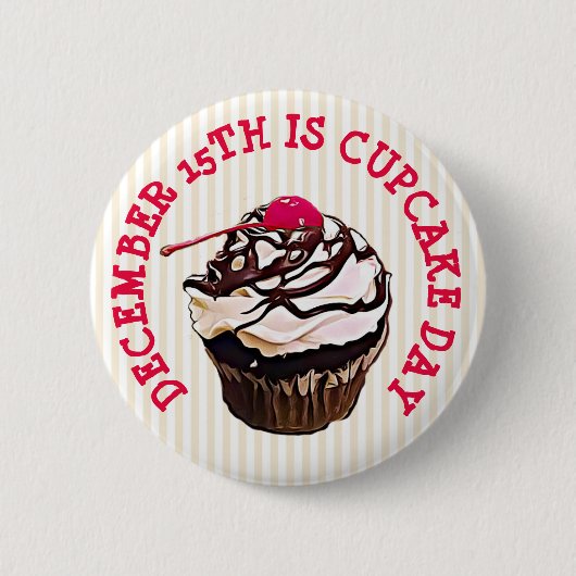 Nationaler Cupcake Day 15. Dezember Button (Vorderseite)