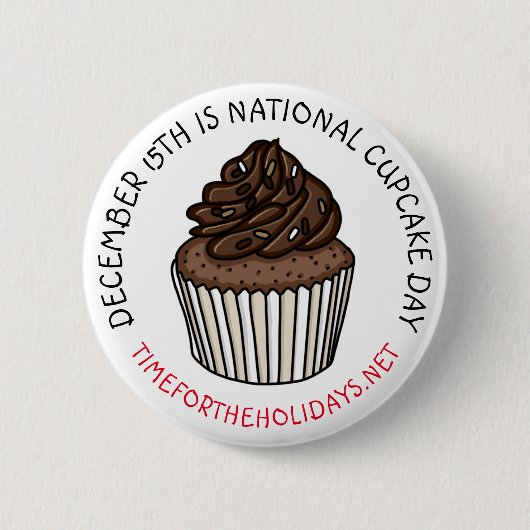 Nationaler Cupcake Day 15. Dezember Button (Vorderseite)