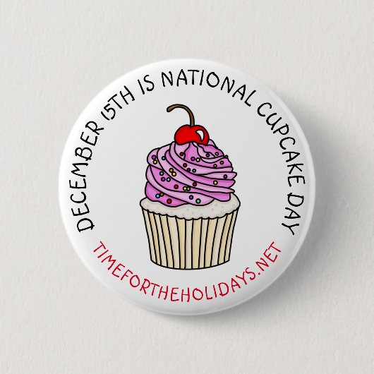 Nationaler Cupcake Day 15. Dezember Button (Vorderseite)
