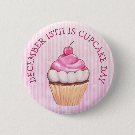 Nationaler Cupcake Day 15. Dezember Button (Vorderseite)
