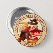 Nationaler Dessertmonat Button (Vorne & Hinten)