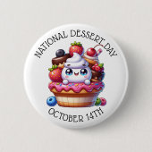 Nationaler Desserttag 14. Oktober Button (Vorderseite)