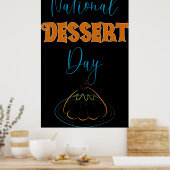 Nationaler Desserttag Poster (Küche)