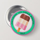 Nationaler Eiskremmonat Button (Vorne & Hinten)