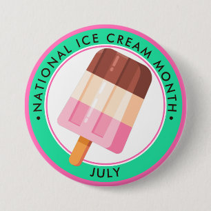Nationaler Eiskremmonat Button