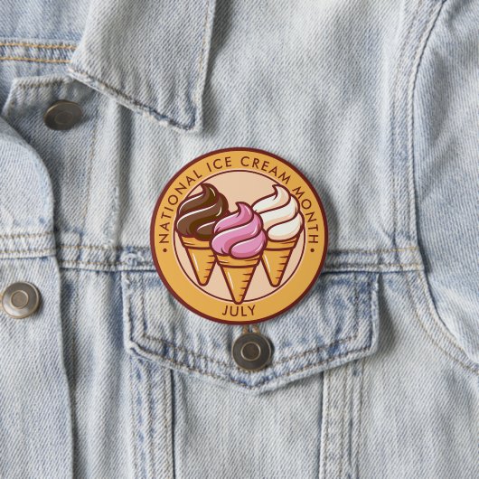 Nationaler Eiskremmonat Button (Beispiel)