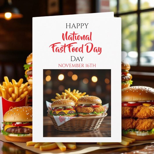 Nationaler Fast Food Tag | 16. Nov. Karte