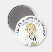 Nationaler Frauenärztetag, 3. Februar Magnet (Vorderseite/Rückseite)