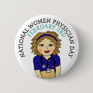Nationaler Frauenärztetag 3. Februar Schaltfläche Button