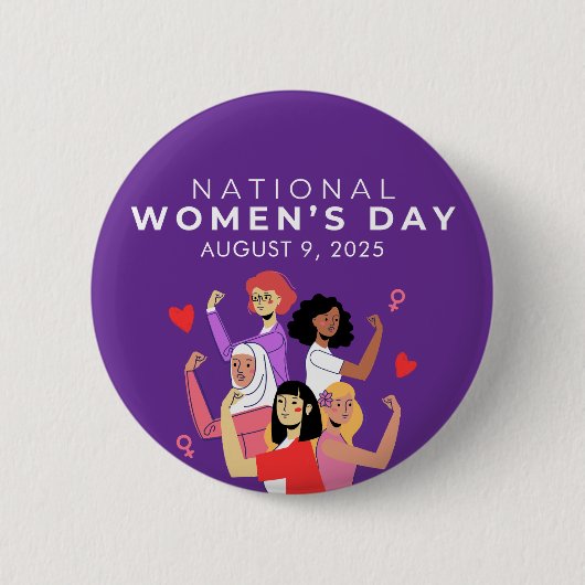 Nationaler Frauentag Button (Vorderseite)