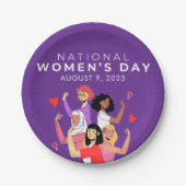 Nationaler Frauentag Pappteller (Vorderseite)