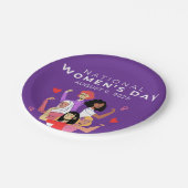 Nationaler Frauentag Pappteller (Schrägansicht)