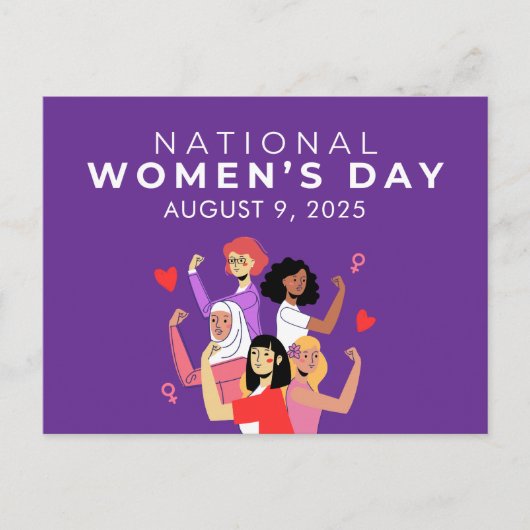 Nationaler Frauentag Postkarte (Vorderseite)