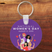 Nationaler Frauentag Schlüsselanhänger (Rückseite)