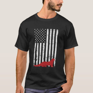 Nationaler Frettchen-Tag 4. Juli USA-Flagge Frettc T-Shirt