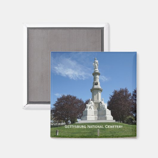 Nationaler Friedhof Gettysburg Magnet (Vorderseite/Rückseite)