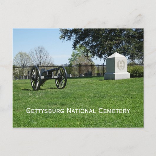 Nationaler Friedhof Gettysburg Postkarte (Vorderseite)