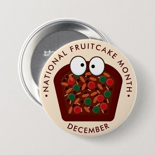 Nationaler Fruchtkuchen Monat, niedlicher kawaii-F Button (Vorne & Hinten)