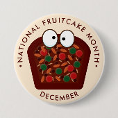 Nationaler Fruchtkuchen Monat, niedlicher kawaii-F Button (Vorderseite)