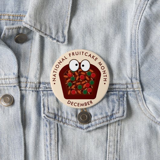 Nationaler Fruchtkuchen Monat, niedlicher kawaii-F Button (Beispiel)