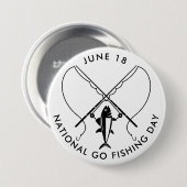 Nationaler Go Fishing Day Button (Vorne & Hinten)
