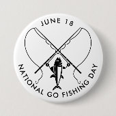 Nationaler Go Fishing Day Button (Vorderseite)