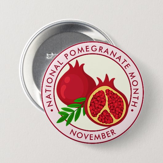 Nationaler Granatmonat Button (Vorne & Hinten)