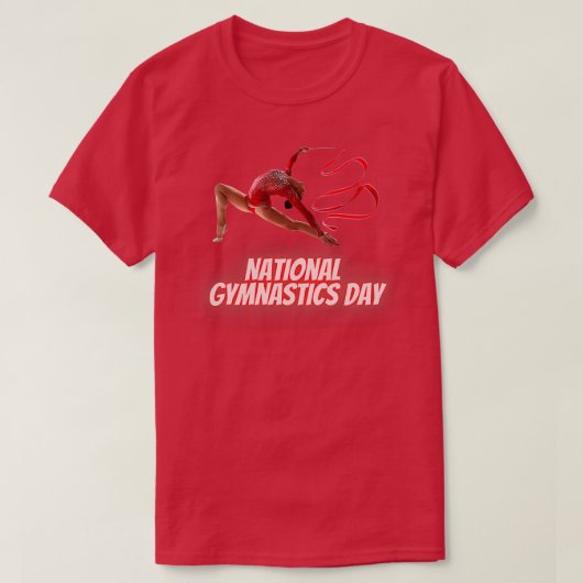 Nationaler Gymnastiktag T-Shirt (Design vorne)