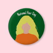 Nationaler Haartag - Blondes Abzeichen/ Schaltfläc Button