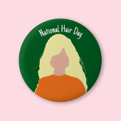 Nationaler Haartag - Blondes Abzeichen/ Schaltfläc Button