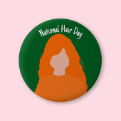 Nationaler Haartag - Roter Kopf Abzeichen/ Schaltf Button