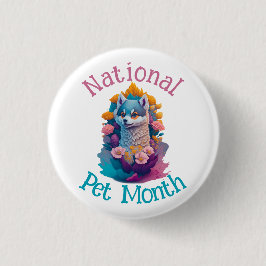 Nationaler Heimtiermonat Button