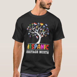 Nationaler hispanischer Kulturerbe Month Hand Flag T-Shirt