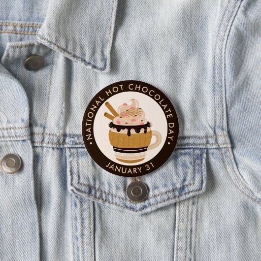 Nationaler Hot Chocolate Day Button (Beispiel)